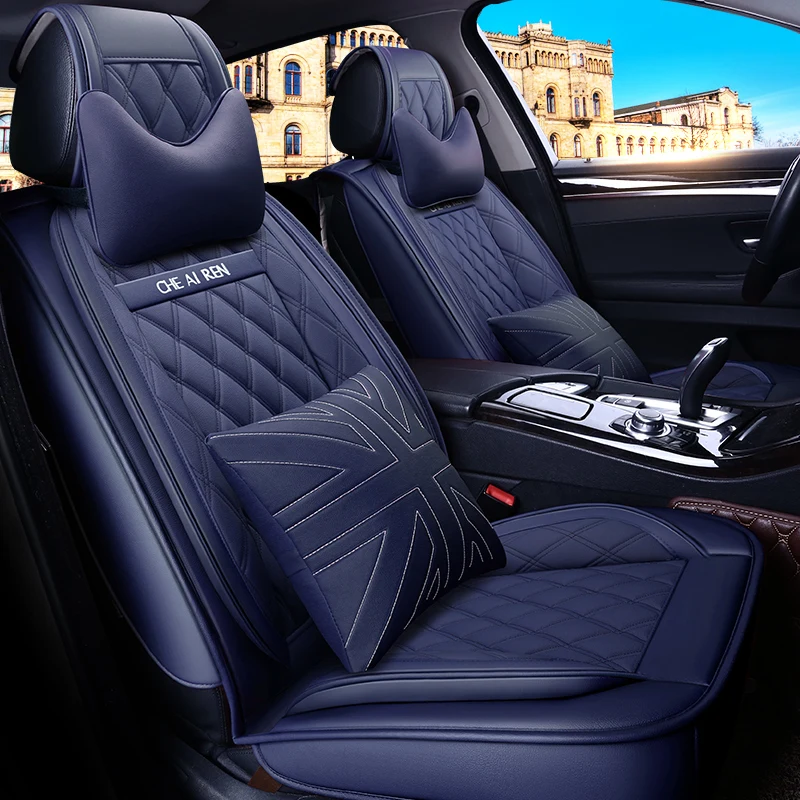 Full Coverage Eco-leather auto seats covers PU Leather Car Seat Covers for Jeep renegade cherokee jeep2009 compass wrangler | Автомобили и