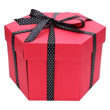

2020 New Hexagonal Explosion Box DIY Photo Album Scrapbook Boxes Birthday Gift Xmas Valentine Present Surprise Love Gift