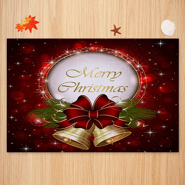 Веселый Рождественский Коврик для двери, противоскользящий фланелевый кухонный коврик, напольный коврик, рождественские украшения для дома, ковер, Рождественский напольный коврик