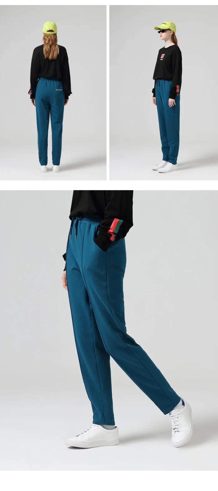 Toyouth Casual Sweatpants Solid Drawstring Pants For Women Autumn Loose Trousers