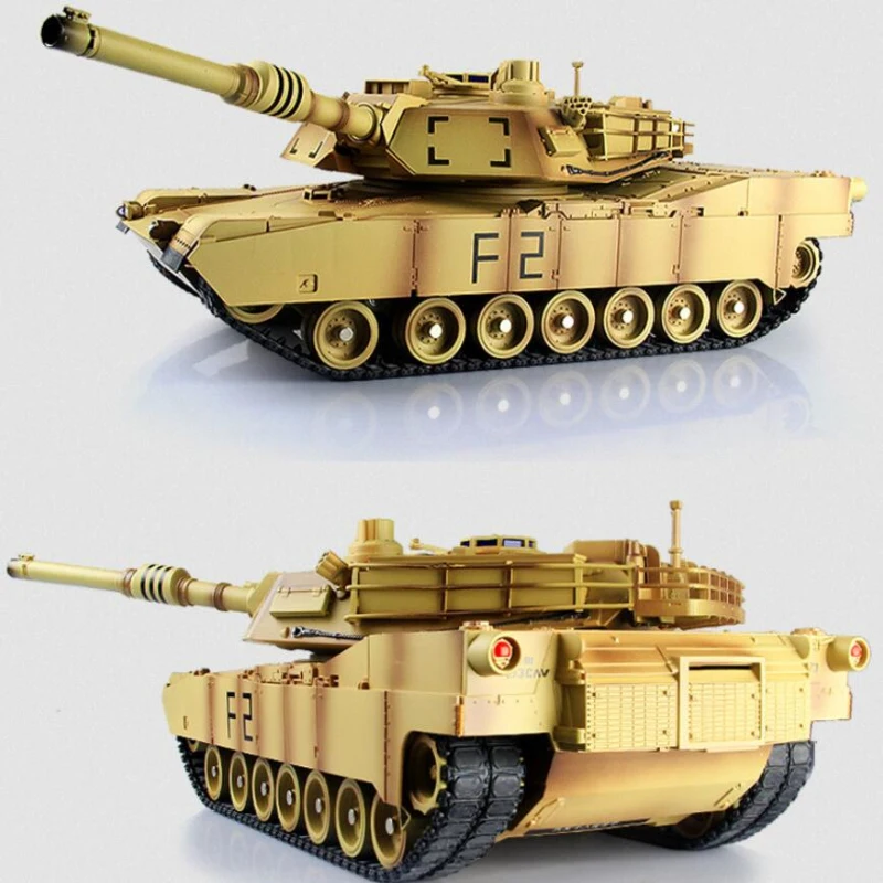 Remote Control RC Battle Tank M1A2 10 Type 330 Degree Rotate Simulation Sound Light Independent Suspension Wireless Control Tank