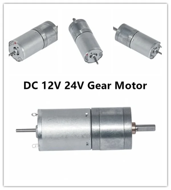 

Factory Sale DC 12V 24V Gear Motor Lengthening shaft Installable encoder 10 15 25 35 60 80 130 150 300 600rpm (Speed Optional)