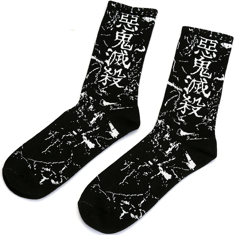 Костюм для косплея с героями мультфильмов «Demon Slayer Kimetsu No Yaiba»; зимние теплые хлопковые носки; аксессуары; реквизит; подарок; унисекс