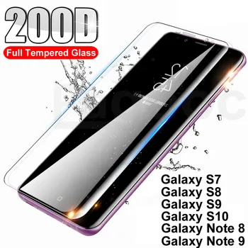 

200D Full Curved Tempered Glass For Samsung Galaxy S10 S9 S8 Plus S10E Screen Protector For Samsung Note 8 9 Glass Safety Film
