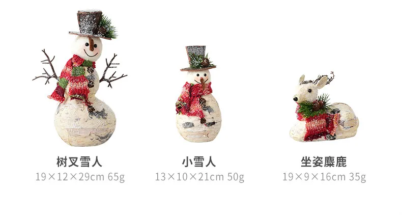 Navidad, декоративные украшения для девочек, нордическая Береста, снеговик, кукла, настольное украшение, лось, сцена, украшение для Рождества