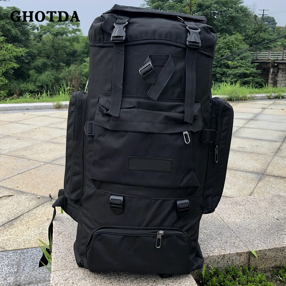 GHOTDA Fishing Lures Reel Bag Waterproof Backpack Adjustable Straps Fish Tackle Storage 68*37*22cm | Спорт и развлечения