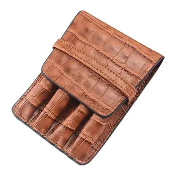 

Crocodile Skin Pattern Roller Fountain Pens Case Pouch Separate Slot Accessory