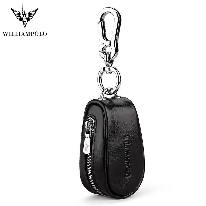 

Leather genuine Car Key Wallets Men Keys Organizer Housekeeper Zipper Key Case Bag Pouch Purse Mini PL271