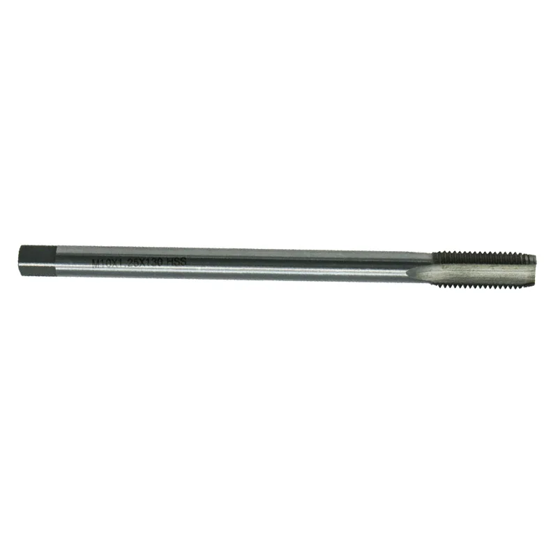 Long Shank Extension Plug Tap M10x1.25x130mm Metric Right Hand High Speed Steel