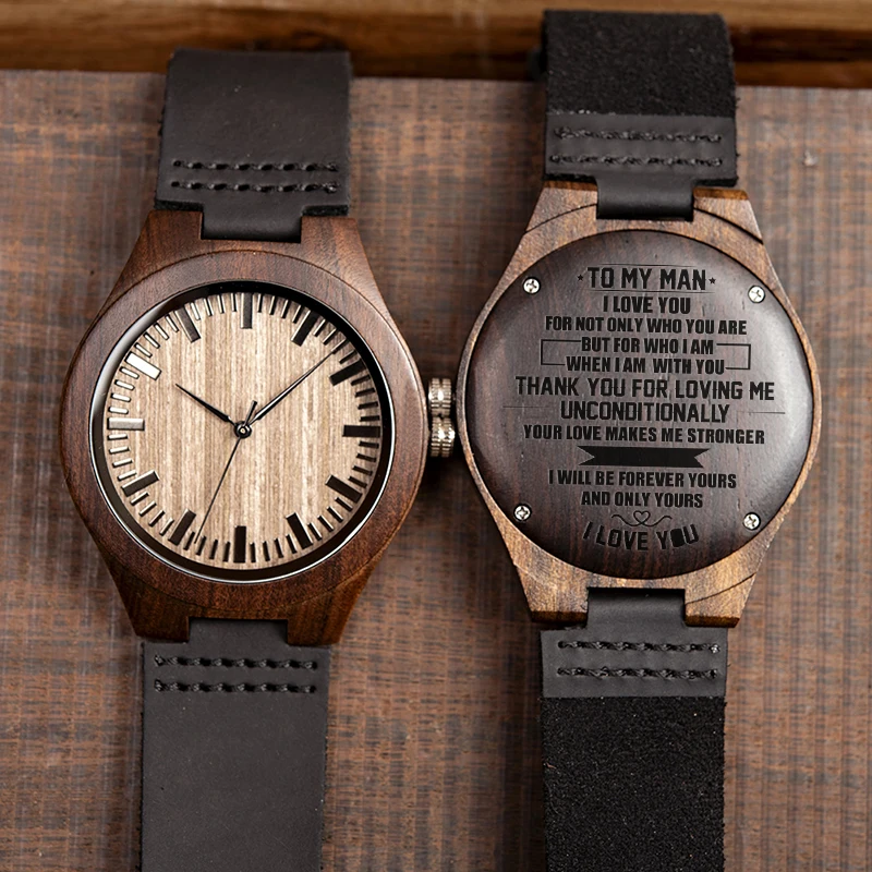 BOBO BIRD Holz Gravur Männer Uhr Familie Personalisierte Uhren