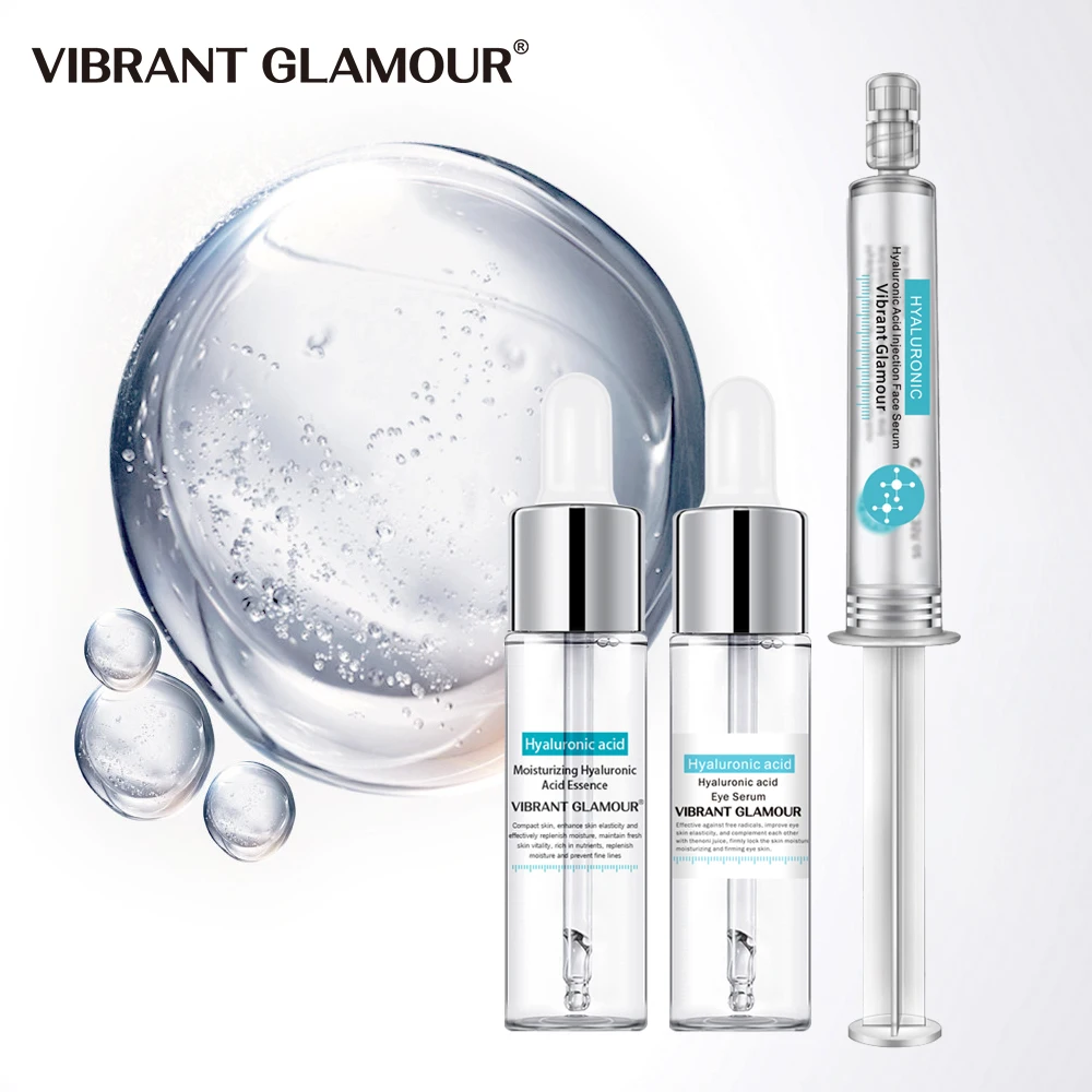 VIBRANT GLAMOUR Hyaluronic Acid set Face serum eye essence Whitening moisturizing Anti Wrinkle Shrink pores skin care Suit | Красота и