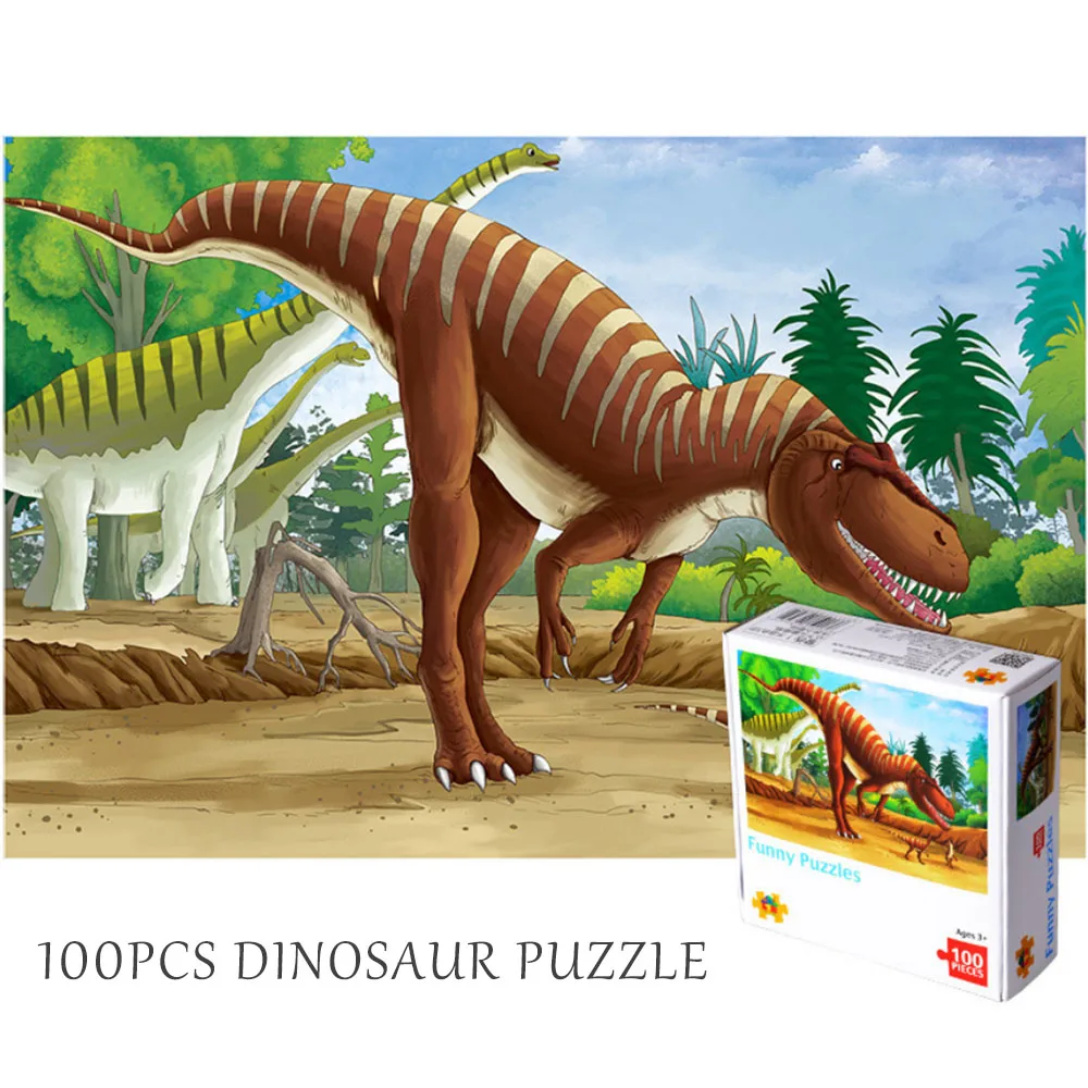 Пазл-Динозавр Детский 100 штук | Игрушки и хобби
