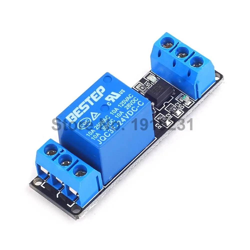 

10PCS 24V 1 Channle Relay Module Optocoupler Isolation Low Level Trigger One Way Relay Module Board for Arduino