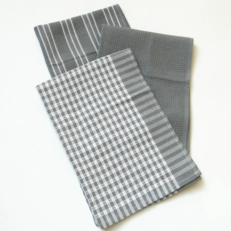 6Pcs Cotton Table Napkins Cloth Tea Towel Absorbent Dish Cloth Scouring Pad Kitchen Towels Cleaning