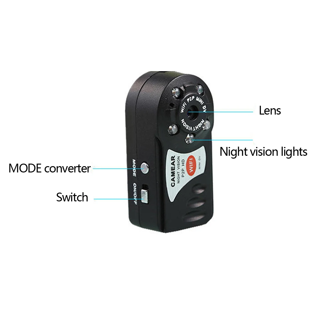 Мини wifi микро DV беспроводная камера безопасности с дистанционным управлением видео рекордер ночное видение маленькая камера HD Беспроводная воздушная камера