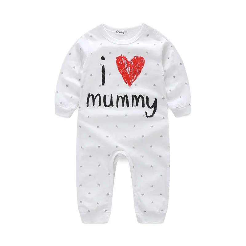 Baby Rompers Newborn I Love Mummy & Daddy Baby Costume Girls Boy Jumpsuit Clothing Spring Romper Body Baby Clothes Bebes