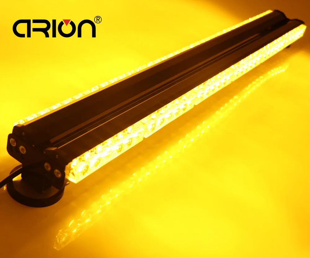 

Hot Sale 35" Magnets 6*12 72 LED Waterproof Car Truck Work Light Bar Beacon Emergency Strobe Flash Lights Yellow Amber