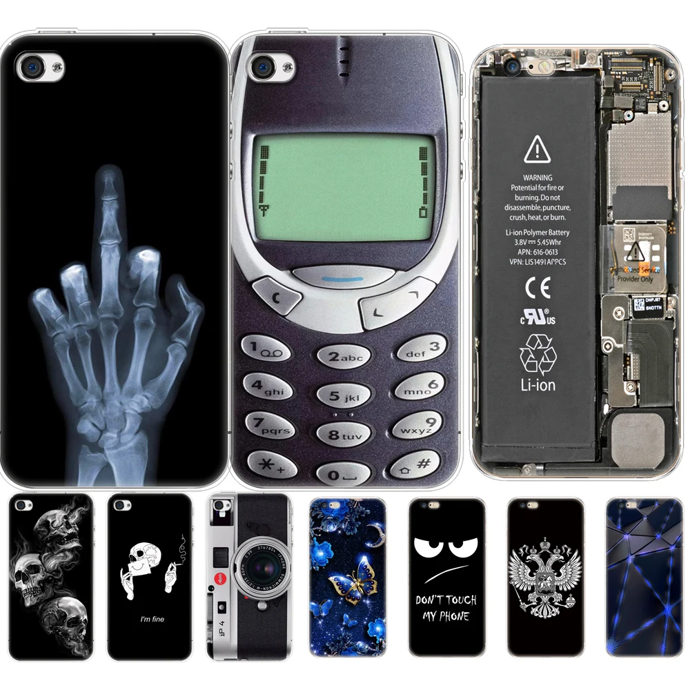 Per Iphone 5 S 5 S Se 4 4S Caso Molle Di Tpu Del Telefono Della Copertura Di Shell Per Il Iphone Di Apple 6 S 6 S Plus Fundas Coque Paraurti