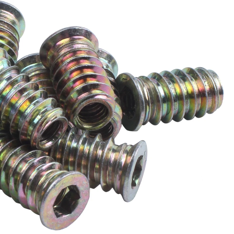 M6 E-Nut деревянные вставные интерфейсные винты шестигранные гайки 25 шт