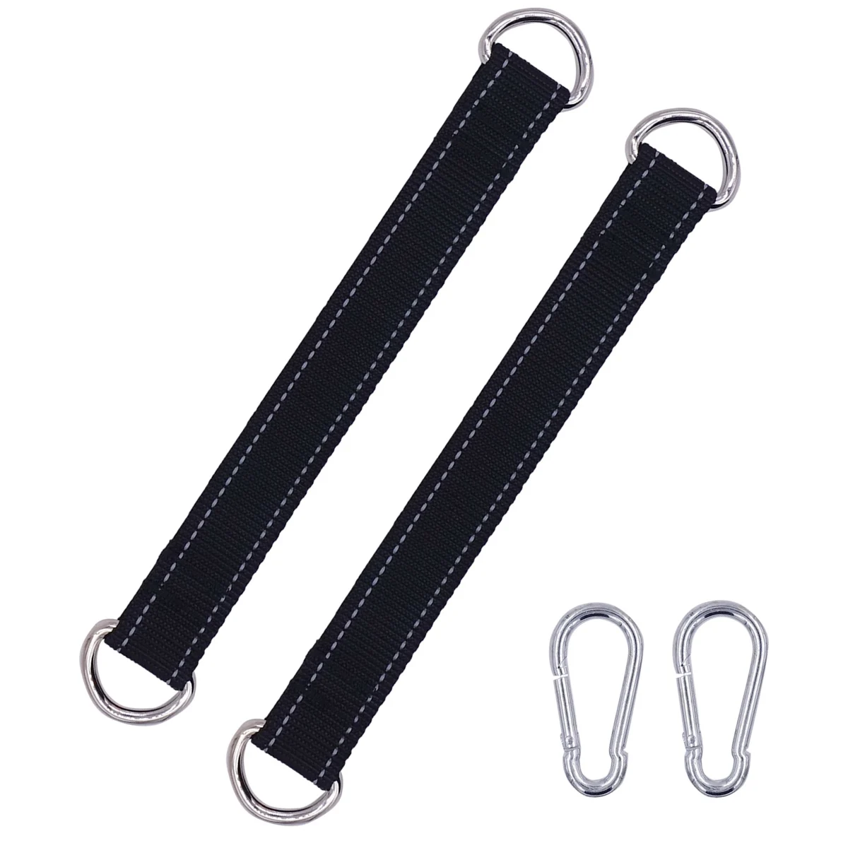 2 PCS 440 Lbs Heavy Duty Hanging Strap with Carabiner Hook for Tree