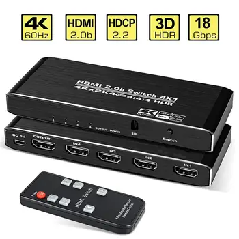 

2020 New 4K 60Hz HDMI Splitter Full HD 1080p Video HDMI Switch Switcher 1X2 1X4 Dual Display For HDTV DVD PS3 Xbox Ps4