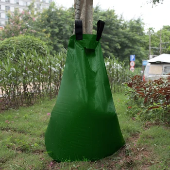 

20 Gallon Large Garden Tool Tree Watering Bag Agricultural Drip Irrigation Dark Green With Zipper Slow Release PVC Hanging
