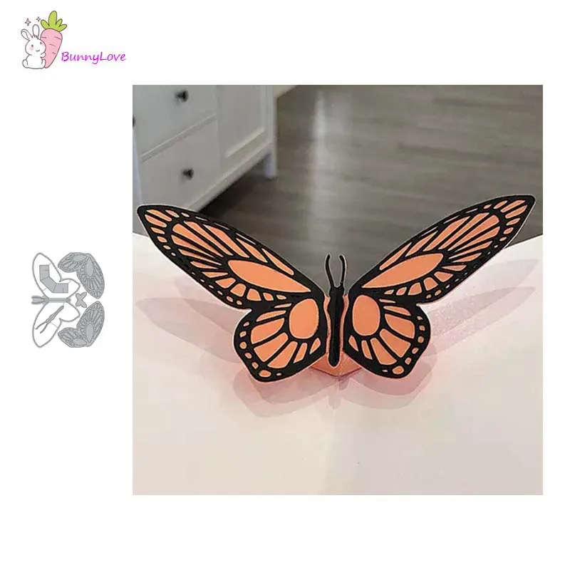 

POP UP butterfly metal cutting dies wreath Scrapbook Paper Craft Decoration Stencil For Album Card Making Knife Punch