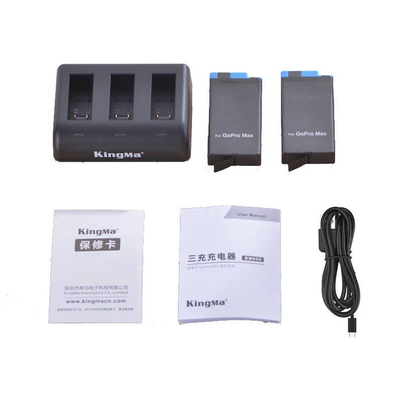 Acessórios para Câmera Bateria de 1400mah + Carregador de Entrada tipo c para Gopro Hero Action Panorâmica Max 360 - Image 6
