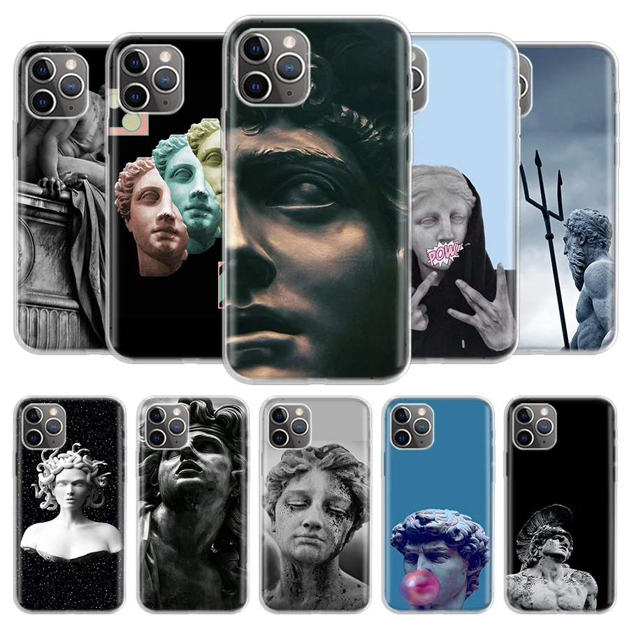 Ретро винтажный Чехол для телефона с изображением статуи iPhone 11 12 Mini Pro 7 6 X 8 6S Plus XS