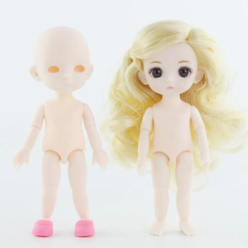 16 см BJD куклы прекрасные мини SD Joint Мода Voxel голова с обувью нормальная кожа