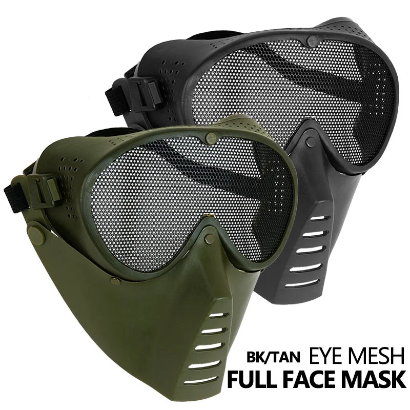 Airsoft Full Face Metal Steel Mesh Paintball Mask Hunting Accessories CS Wargame Military Army Tactical Masks