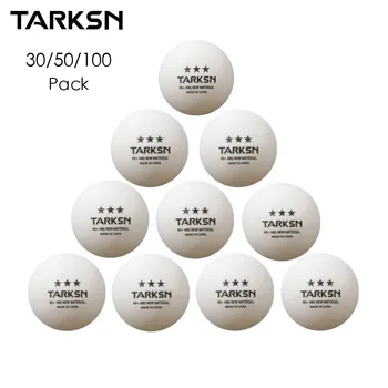 

TARKSN 30 50 100 Pcs Ping Pong Balls 3 Star New 40+ ABS Plastic Table Tennis Good Bounce and Clear Sound