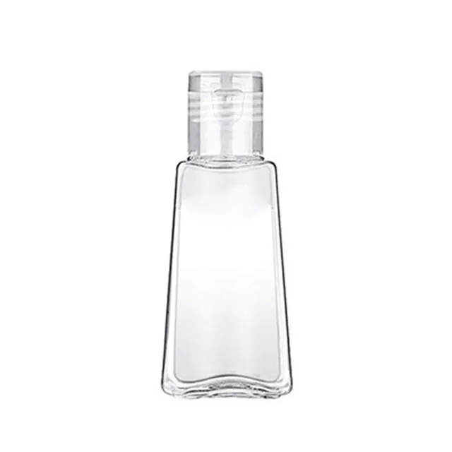 10pcs 30ml Trapezoidal Empty Hand Sanitizer Bottles Refillable Plastic Container Transparent Gel Bottle 6