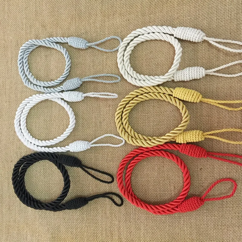 8P2pcs/set Soft Free Installation Curtain Strap Polyester Weave Rope Curtain Tie Backs Home Decoration Accessories Modern CM