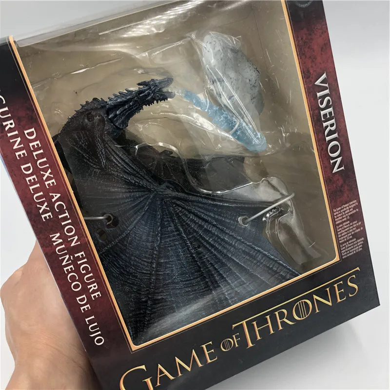 Игра престолов Сезон 8 Viserion ледяной дракон сустав подвижные ПВХ Рисунок ночной король Рыцарь Модель коллективные игрушки 19 см