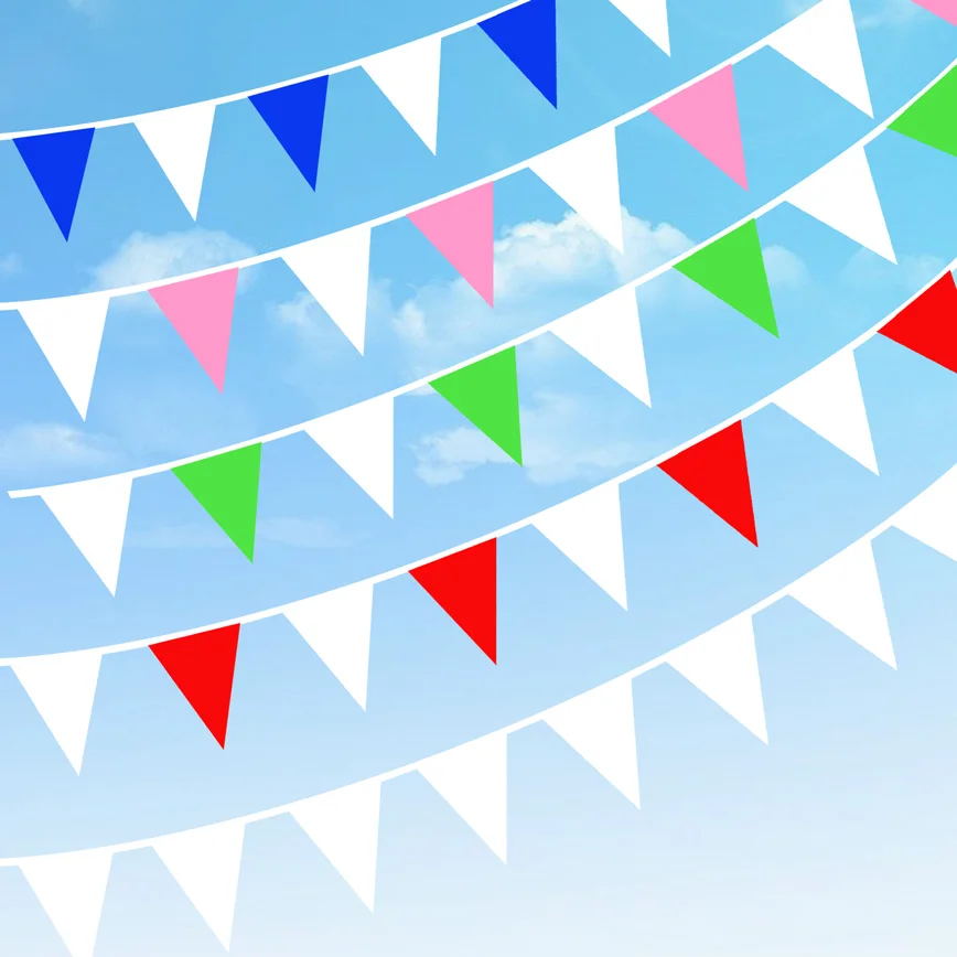 

Hot 20 Flags Multicolor Lace Cloth Garland Pennant Bunting Fabric Banner For Wedding Party Baby Shower Wall Hanging Decor Supply