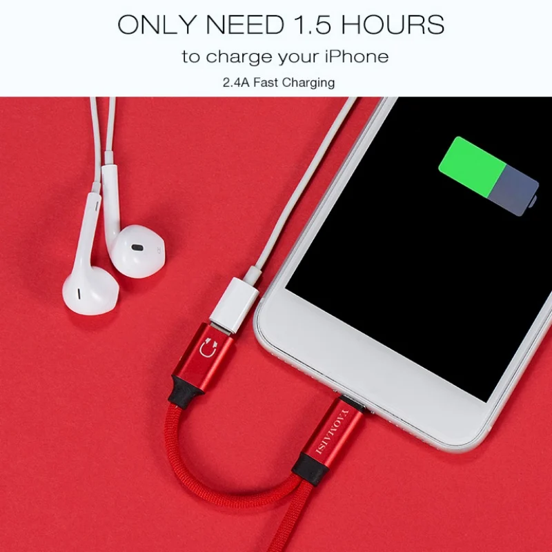 Профессиональный 3 в 1 зарядный аудио кабель для iPhone X 2.4A USB кабель адаптер для наушников сплиттер для iPhone 7 8 Plus 1 м шнур