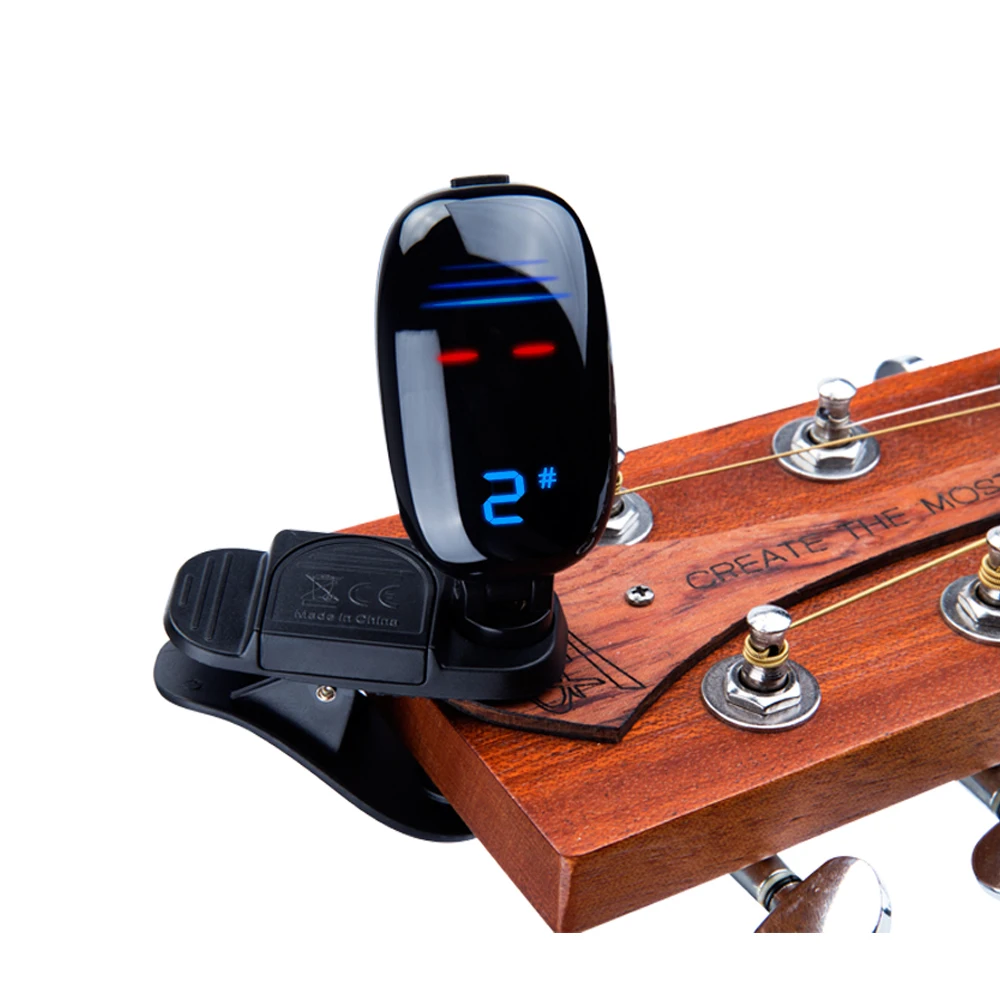 

Fzone FT-16 3D Clip-on Chromatic Tuner For Bass Violin and Ukulele Guitar Tuner Guitar Accessories