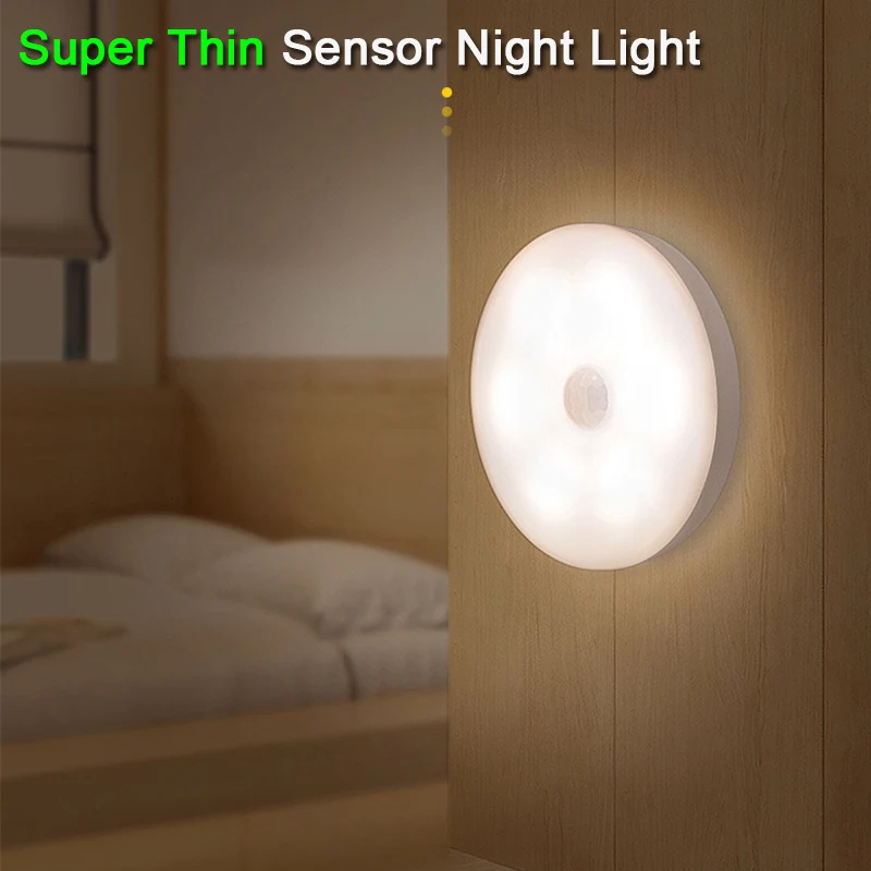 Luz de noche con sensor de movimiento lámpara de noche para bebés YIROKA con batería para niños Brillo ajustable llevado automáticamente para la habitación de los niños Cuarto de baño 