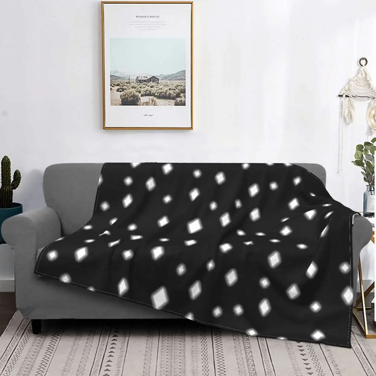 

Stars Blanket Bright Sky Twinkling Plush Warm Soft Flannel Fleece Throw Blankets For Sofa Bedspread Velvet Couch Decoration