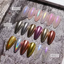 

6 Colors/lot Fairy Aurora Solid-State Magic Mirror Nail Pigment Powder Nail Dust Decorations DIY Manicure Decal Set