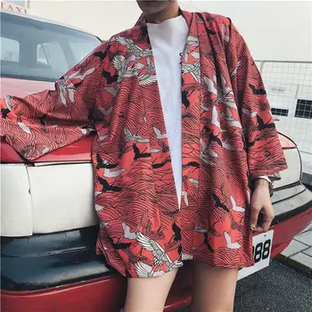 

Japanese Traditional Kimonos Loose Japanese Kimono Shirt Female Beach Kimono Cardigan Summer Traditional Japanese Kimono Yukata