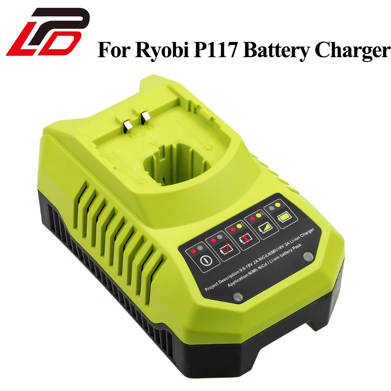 Для Ryobi P117 Замена Батарея Зарядное устройство 12V-18V ионно-литиевая NI-CD