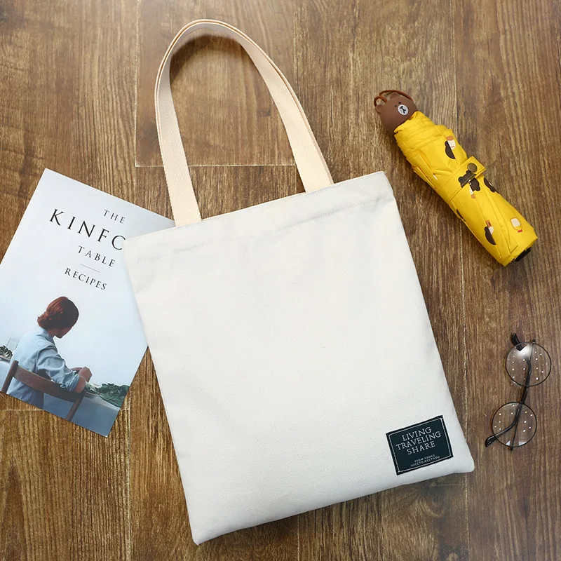 Ceny Damskie torebki płócienne torby z bawełny dla kobiet 2019 bawełna zakupy podróże kobiety Eco wielokrotnego użytku torby na zakupy na ramię bolsas