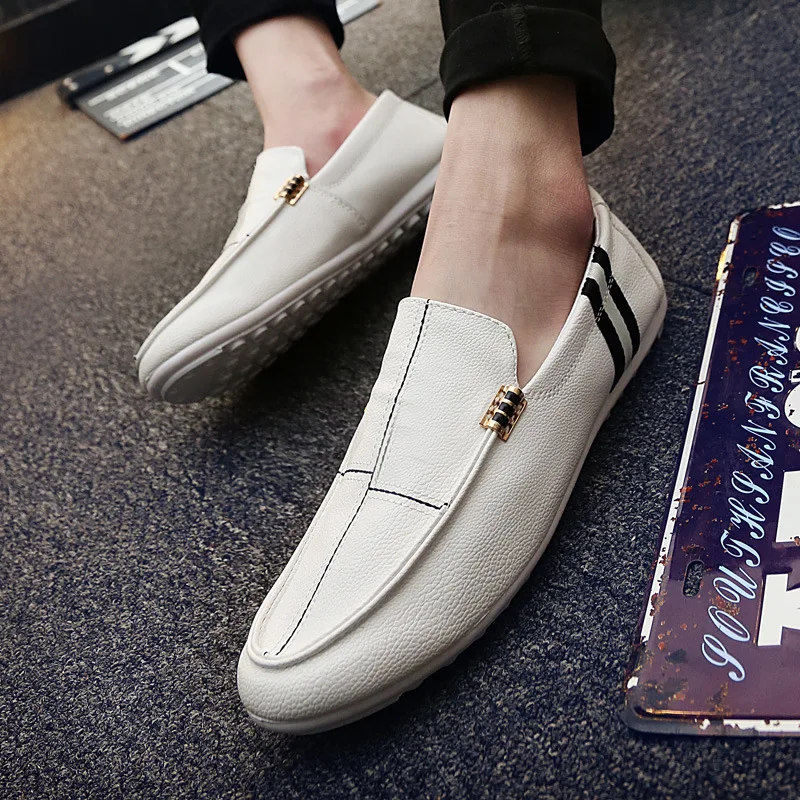 

Autumn 2018 New Style Korean-style Trend Men Shoes Tods Casual Shoes Men's Versatile Slip-on Lazy Leather Shoes Trendy Shoes