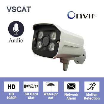 

IP Camera Full-HD 1080P 2MP Wired Micro SD/TF IP Cameras Onvif H.264/H.265 Security Optional POE Audio Security Bullet Camera
