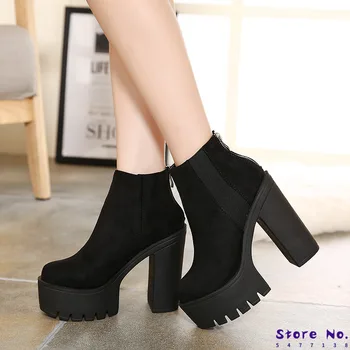 

Women's Short Boot Low Heels booties Autumn Boots Shoes Booties Ladies Bootee Woman 2019 Luxury Designer Lace Up Round Toe