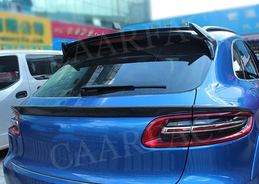 Задний спойлер крыла крыши для Porsche Macan спойлер- углеродного волокна/FRP лобовое стекло багажник стикер отделка автомобиля Стайлинг