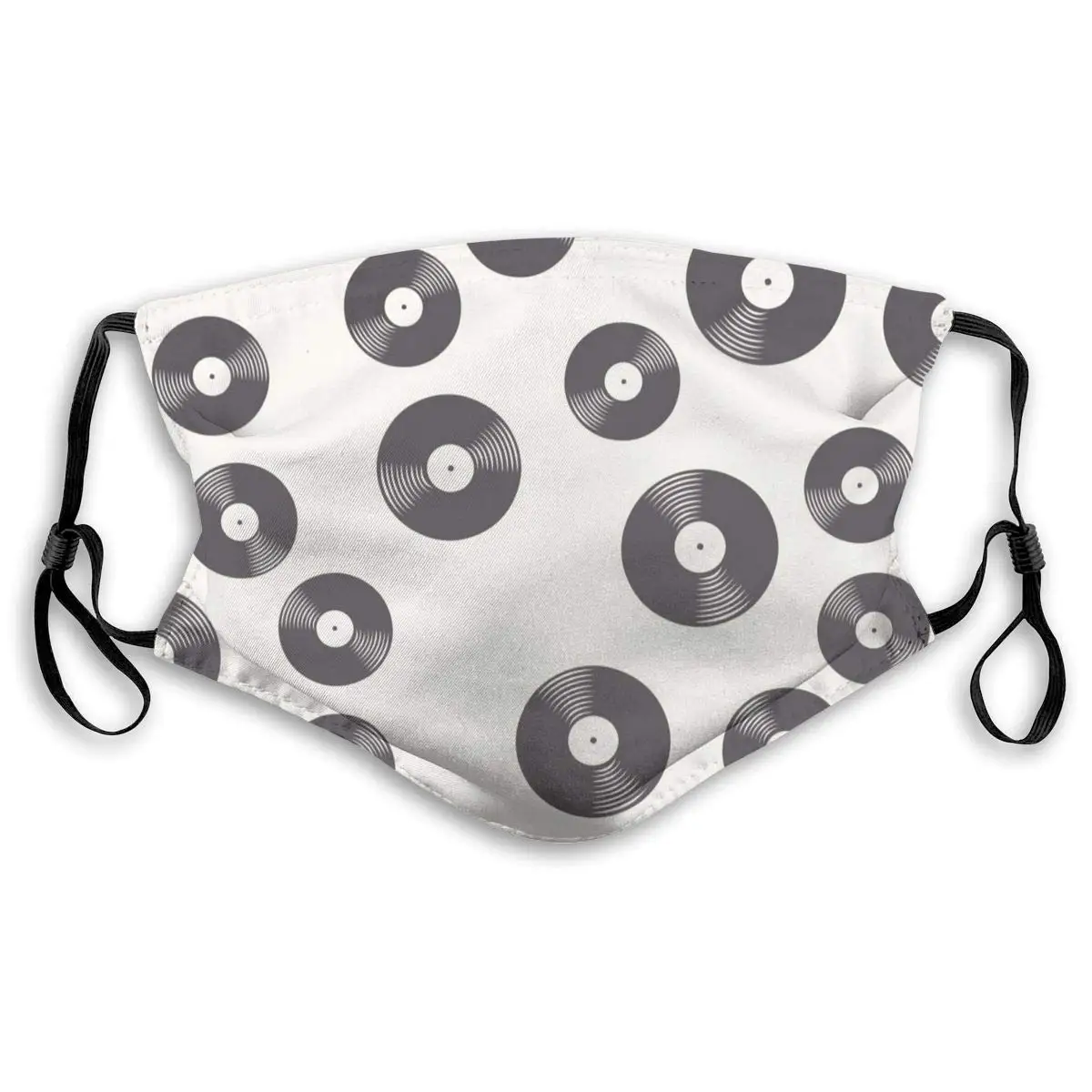 

Vinyl Records White Pattern Unisex Anti-Pollution Mask Dust Mask with Filter Mask