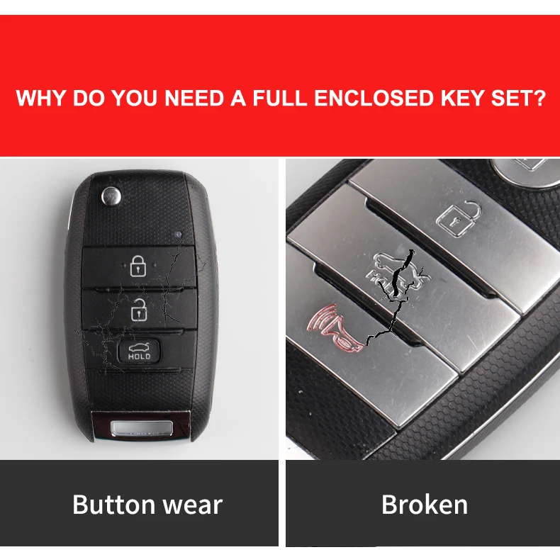 Carbon Fiber Car Smart Key Cover Case Fob For KIA Ceed K3 K4 K5 Sportage R QL KX5 Sorento KX3 KS3 RIO Protect Shell Accessories -